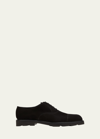 JOHN LOBB MEN'S CITY II CAP-TOE SUEDE OXFORDS