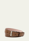 Bergdorf Goodman Men's Vega Leather Belt In Torba