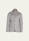 Herno Men's Cashmere Blazer With Detachable Bib In 9480