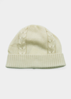 Bergdorf Goodman Men's Cable-knit Beanie Hat In Grigio