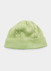 Bergdorf Goodman Men's Cable-knit Beanie Hat In Green