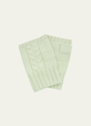 Bergdorf Goodman Men's Cable-knit Fingerless Gloves In Grigio
