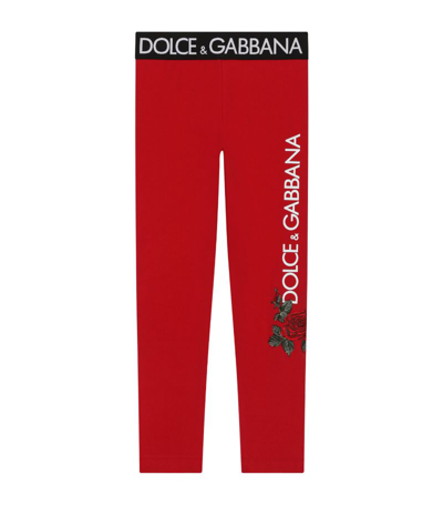 Dolce & Gabbana Kids' Logo Print Leggings (2-6 Years) In Multi