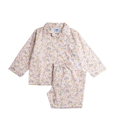 Trotters Kids' Cotton Gymkhana Print Pyjamas (1-5 Years) In Pink