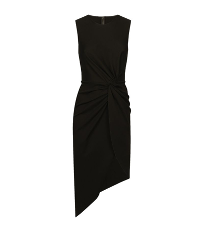 Dolce & Gabbana Gathered Asymmetric Sheath Dress In Black