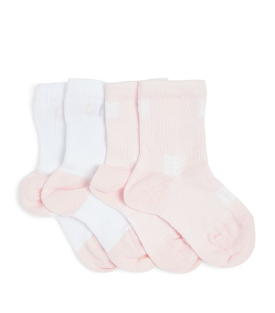 Givenchy Kids Set Of Two Logo Socks In Pink