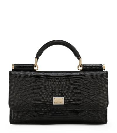 Dolce & Gabbana Mini Embossed-leather Sicily Top-handle Bag In Multi