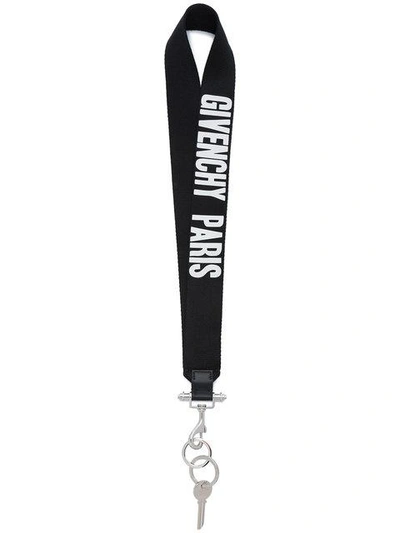 Givenchy Paris Keyring In Black