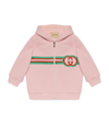GUCCI KIDS EMBROIDERED HOODED JACKET (0-36 MONTHS)