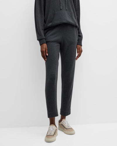 Tse Cashmere Recycled Cashmere Cropped Jogger Pants In Granite