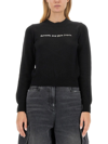 Palm Angels Sunsets-embroidered Merino-blend Jumper In Black