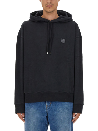 Maison Kitsuné Sweatshirt With Logo In Black