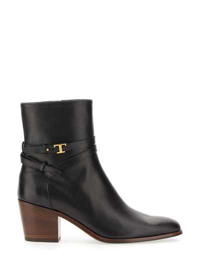 Tod's Boot With Logo In Black