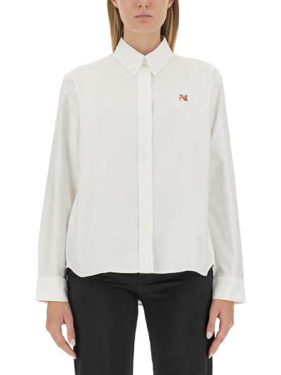 Maison Kitsuné Button Down Shirt In White
