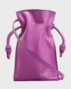 Loewe Flamenco Pocket Mini Drawstring Crossbody Bag In Bright Purple