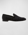 VERSACE MEN'S CROC-STAMPED LOAFERS