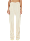 Palm Angels Loose-fit Cotton Track Pants In Beige