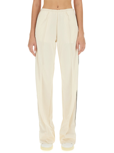 Palm Angels Loose-fit Cotton Track Pants In Beige