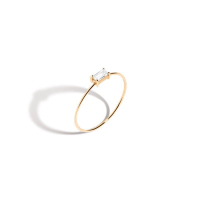 Aurate New York Baguette White Sapphire Ring