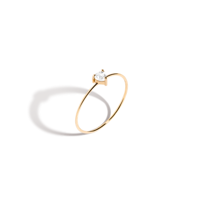 Aurate New York Heart White Sapphire Ring