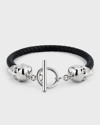 ALEXANDER MCQUEEN MEN'S LEATHER SKULL BRACELET