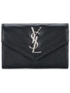 Saint Laurent Small Monogram Envelope Wallet In Black