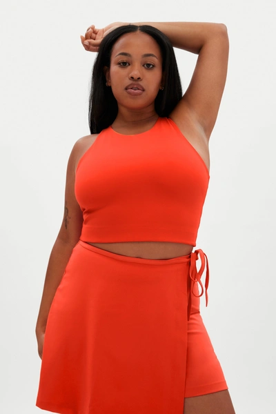 Girlfriend Collective Blood Orange Dylan Tank Bra