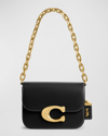 Coach Idol Luxe Leather Shoulder Bag In B4black