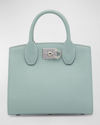 Ferragamo Studio Box Mini Leather Top Handle Bag In Lucky Charm
