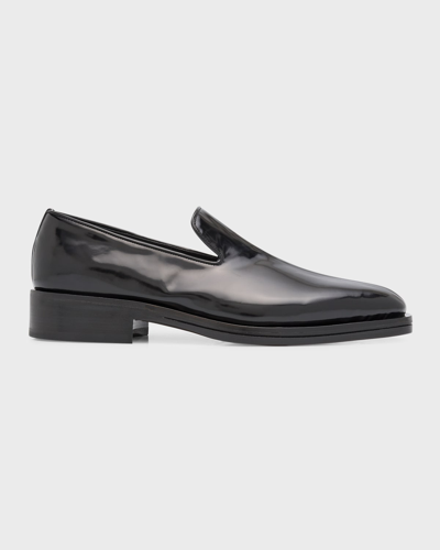 Ferragamo Men's Faruk Leather Loafers In Black