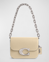 Coach Idol Luxe Leather Shoulder Bag In Lhivory
