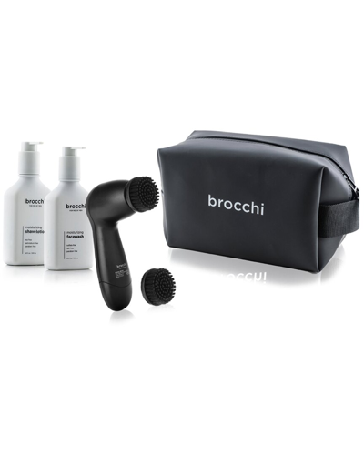 Sebastian Brocchi Men's Sandalwood  Face Brush Facewash Shave Lotion + Trave