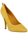 Ferragamo Judy Suede Pumps In Yellow