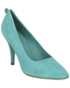 Ferragamo Woman Pumps Turquoise Size 5 Calfskin In Blue