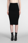 COURRÈGES SKIRT IN BLACK VISCOSE