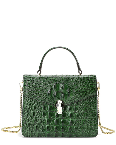Tiffany & Fred Alligator-embossed Leather Top Handle Shoulder Bag