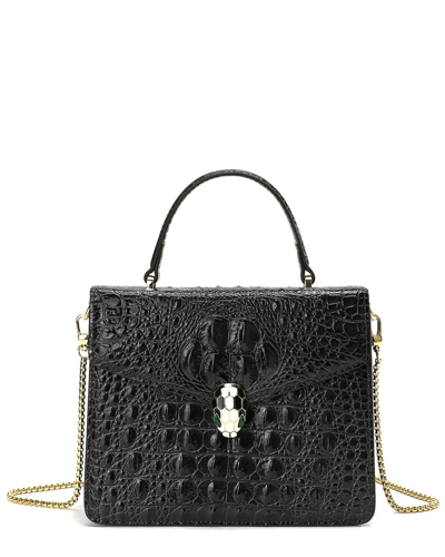 Tiffany & Fred Alligator-embossed Leather Top Handle Shoulder Bag