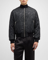 VERSACE MEN'S BAROQUE LUREX JACQUARD BOMBER JACKET