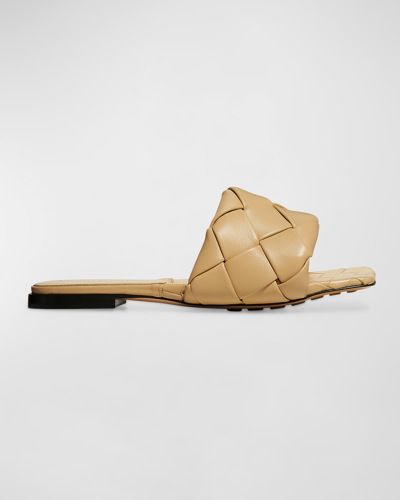 Bottega Veneta Beige Intrecciato Lido Sandals In Nude