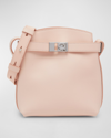 Ferragamo Hug Leather Shoulder Bag In Nylund Pink