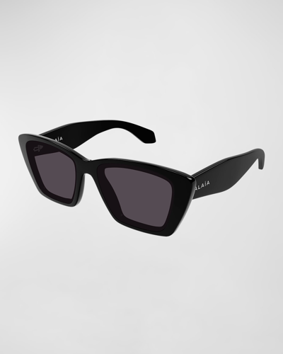 Alaïa Sleek Acetate Butterfly Sunglasses In Black