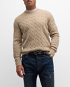 Brunello Cucinelli Cashmere Cable-knit Jumper In Camel