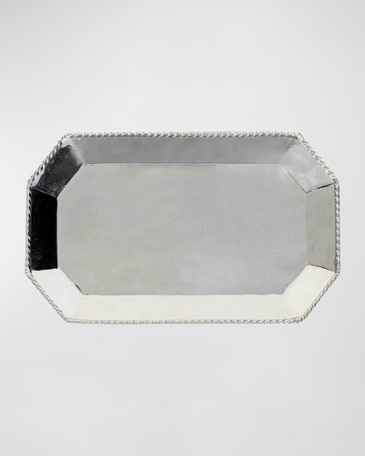 Juliska Graham Octagonal Tray In Silver Met