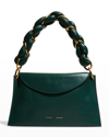Proenza Schouler Braided Chain Leather Shoulder Bag In Forest Green