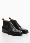 MANGO CHELSEA LEATHER ANKLE BOOTS WITH TRACK SOLE BLACK