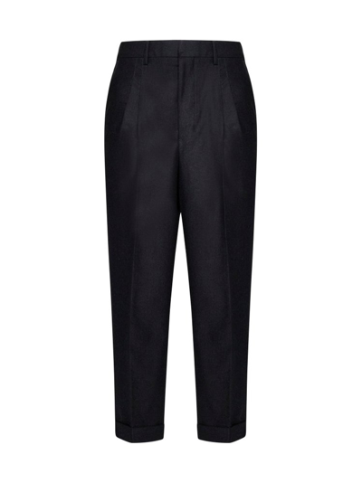 Ami Alexandre Mattiussi Ami Pleated Carrot Fit Trousers In Grey