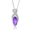 VIR JEWELS 1.50 CTTW PURPLE AMETHYST PENDANT NECKLACE .925 STERLING SILVER 12X6 MM MARQUISE