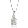 VIR JEWELS 0.70 CTTW GREEN AMETHYST PENDANT NECKLACE .925 STERLING SILVER 7X5 MM OVAL