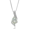VIR JEWELS 1.10 CTTW GREEN AMETHYST PENDANT NECKLACE .925 STERLING SILVER 9X6 MM PEAR