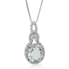 VIR JEWELS 2.80 CTTW GREEN AMETHYST PENDANT NECKLACE .925 STERLING SILVER 12X10 MM OVAL